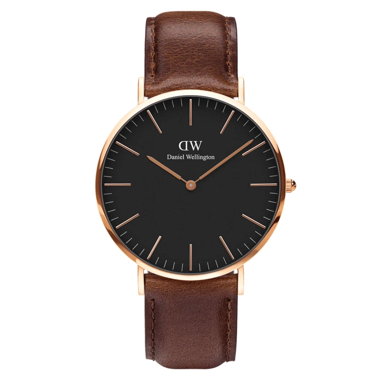 Daniel Wellington Watch - Classic Bristol Black Rose Gold - 40mm