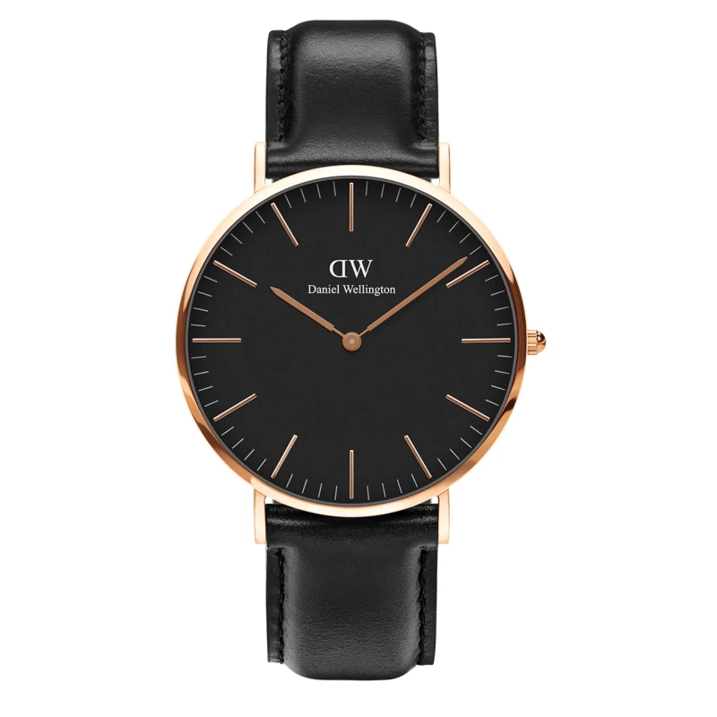 Daniel Wellington Watch - Classic Sheffield Black Rose Gold - 40mm