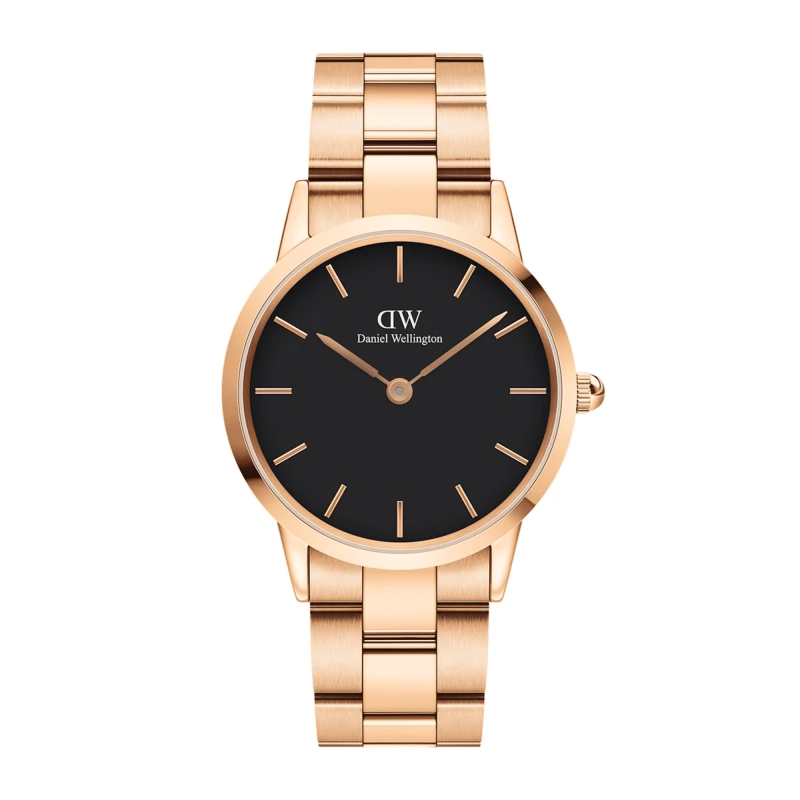 Daniel Wellington Watch - Iconic Link Black Rose Gold - 32mm