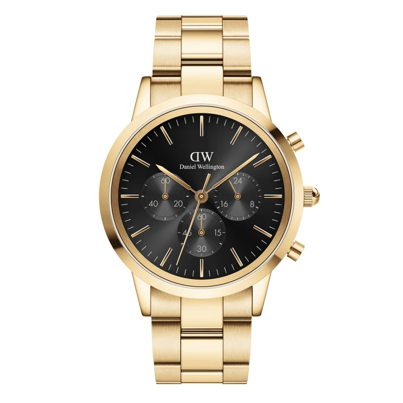 Daniel Wellington Watch - Iconic Chronograph Link Onyx G - 42mm