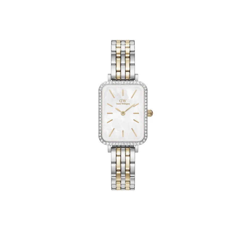Daniel Wellington Watch - Quadro Lumine Bezel 5-Link Two-Tone MOP - 20mm