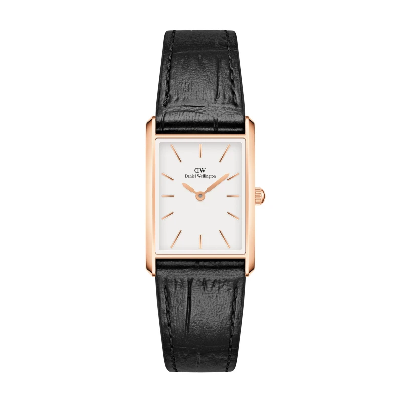 Daniel Wellington Watch - Bound Black Crocodile Rose Gold - 24mm