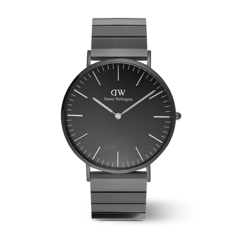 Daniel Wellington Watch - Classic Piano Link Onyx Unitone Black - 40 mm