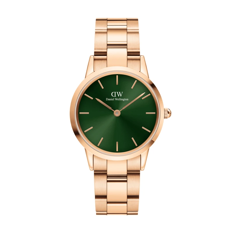 Daniel Wellington Watch - Iconic Link Emerald Green Rose Gold - 32mm