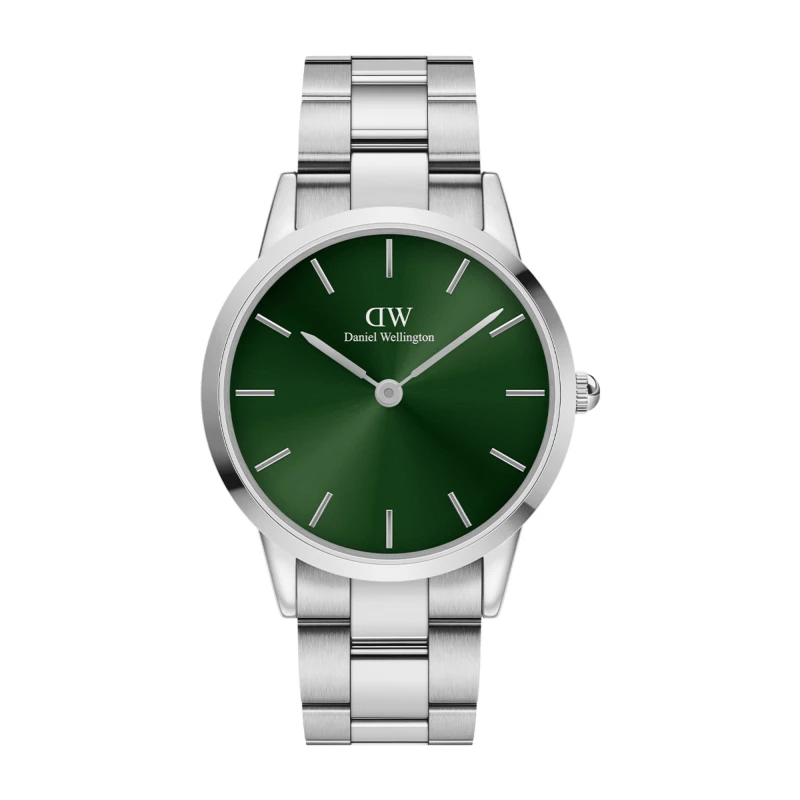 Daniel Wellington Watch - Iconic Link Emerald Green Silver - 40mm