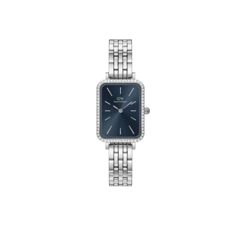 Daniel Wellington Watch - Quadro Lumine Bezel 5-Link Arctic Silver - 20mm