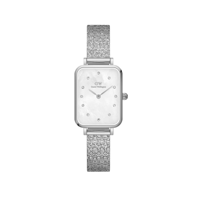 Daniel Wellington Watch - Quadro Lumine Pressed Piano White MoP Silver - 20mm