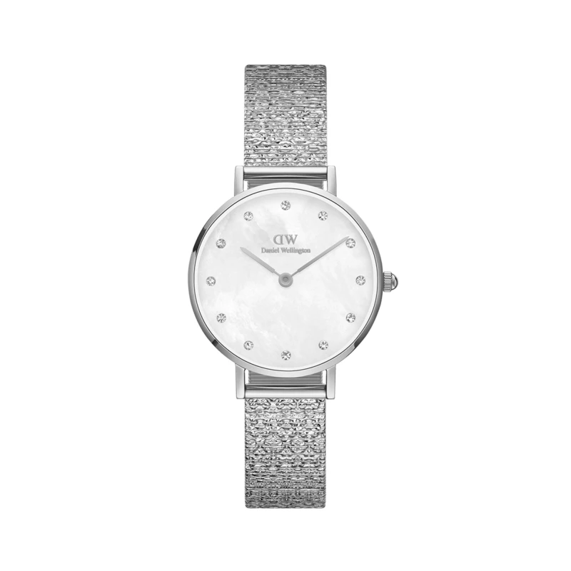 Daniel Wellington Watch - Petite Lumine Pressed Piano White MoP Silver - 28mm