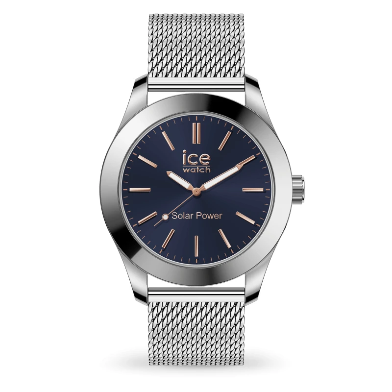 Ice-Watch Watch - Steel Solar - Silver Dark Blue