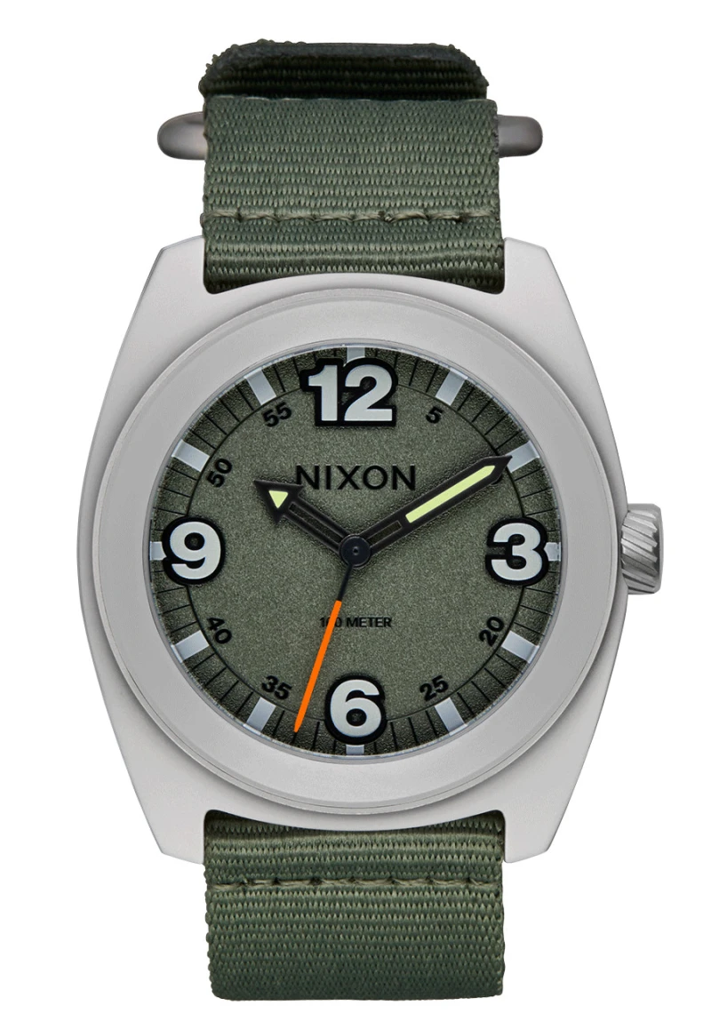 Nixon Watch - Clutch 42 - Matte Silver / Thyme