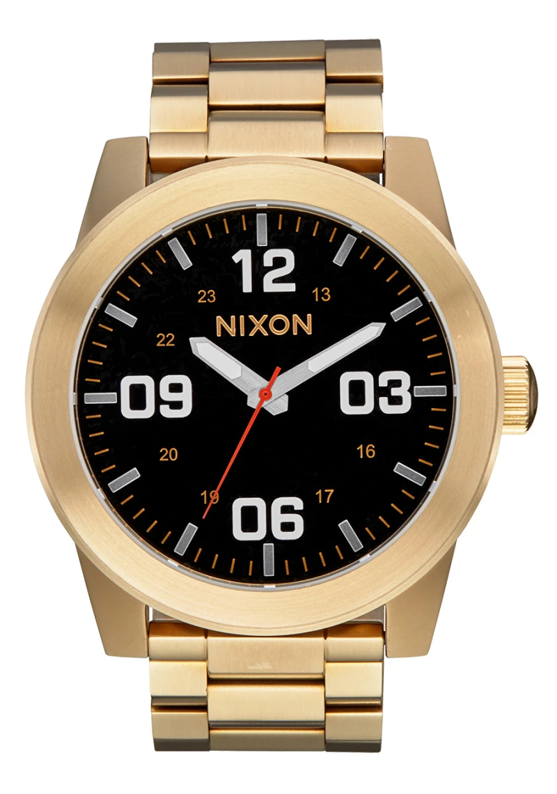 Nixon Watch - Corporal Stainless Steel - Yellow Gold / Black