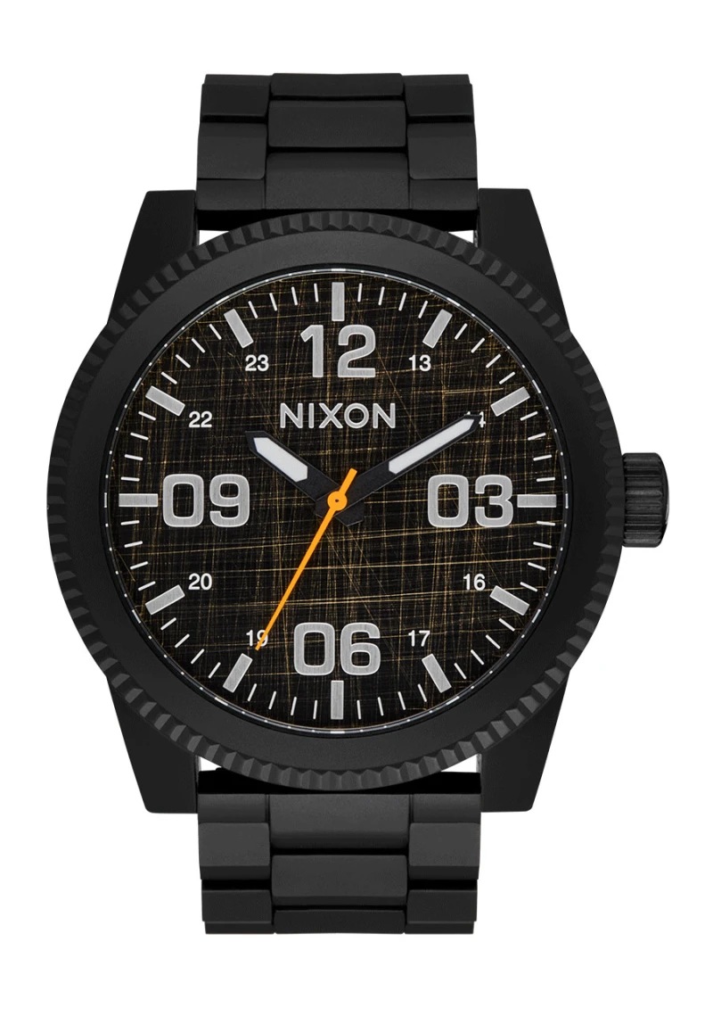 Nixon Watch - Corporal Stainless Steel - Super Black / Black Top
