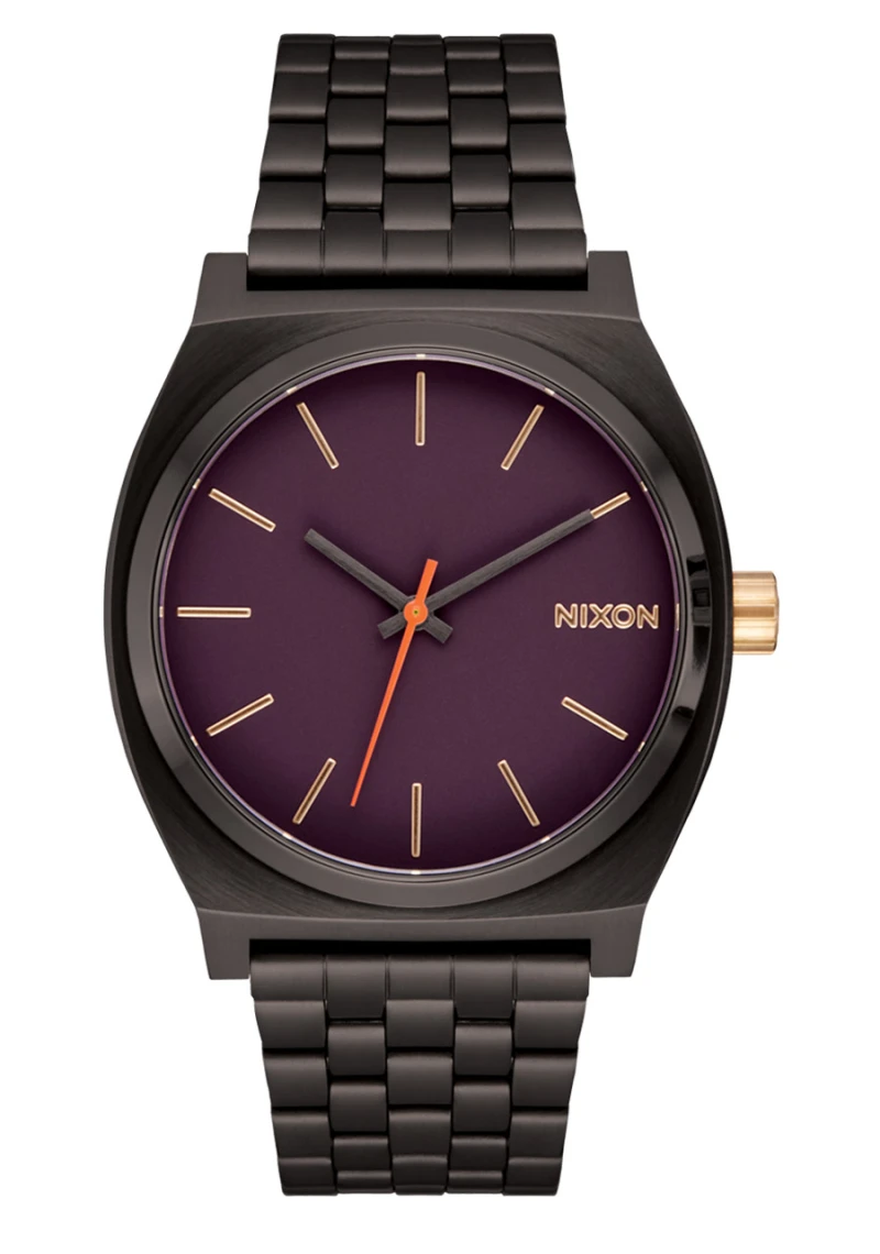 Nixon Watch - Time Teller - Gunmetal / Blackberry / Gold