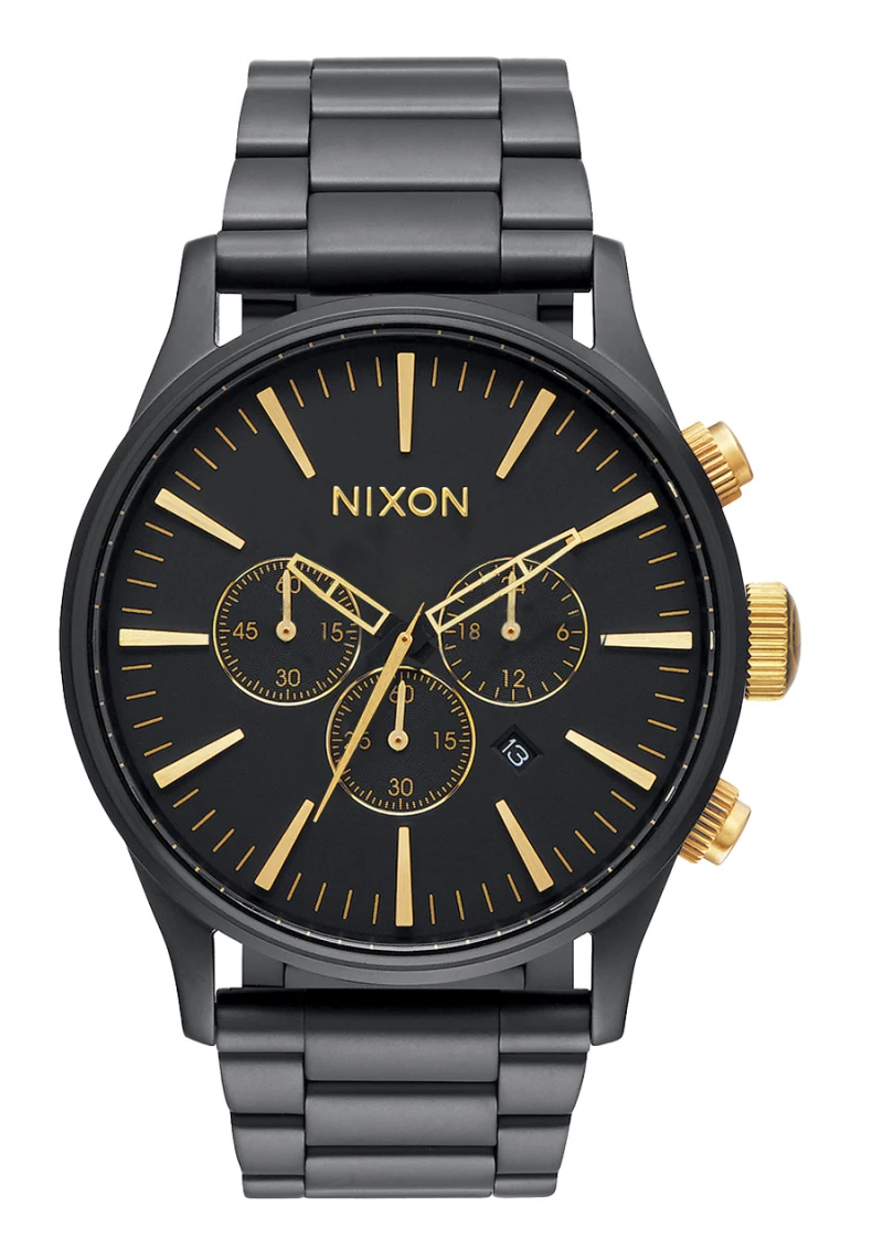 Nixon Watch - Sentry Chrono - Matte Black / Gold