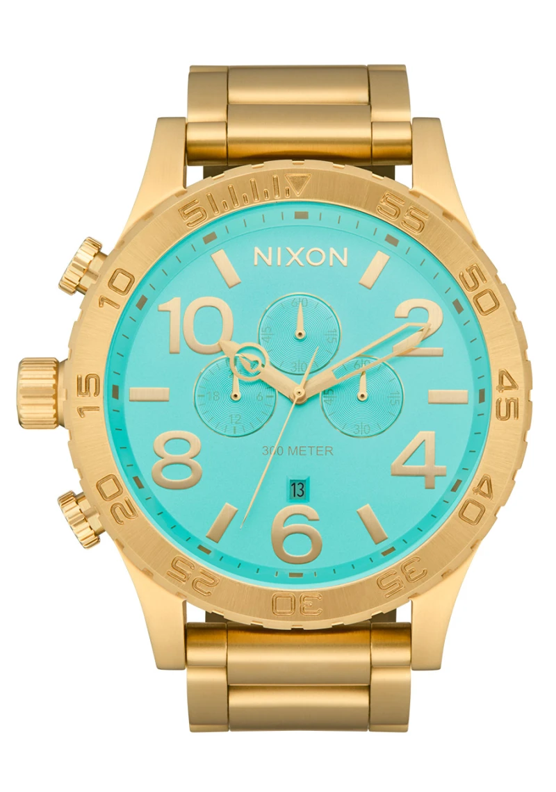 Nixon Watch - 51-30 Chrono - Gold / Turquoise / Gold