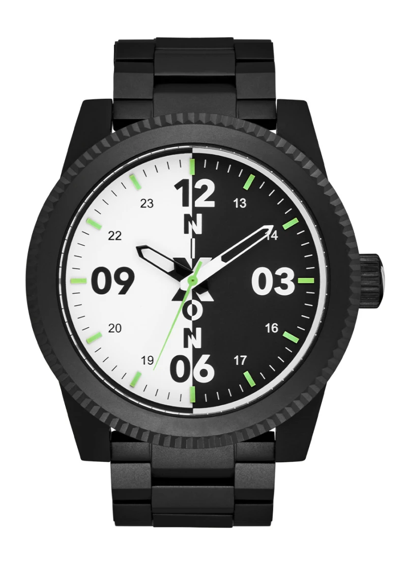 Nixon Watch - Corporal Stainless Steel - Black / White / Black
