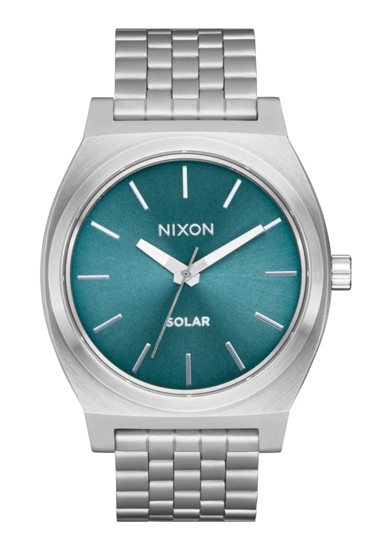 Nixon Watch - Time Teller Solar - Silver / Dusty Blue Sunray