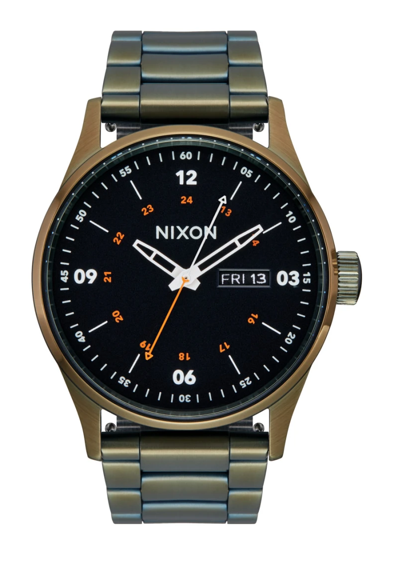Nixon Watch - Sentry Stainless Steel - Dark Olive / Black
