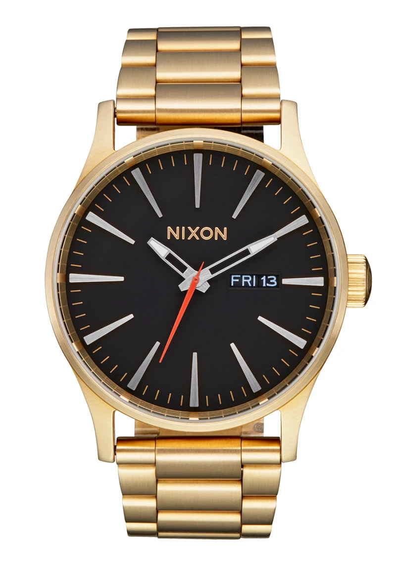 Nixon Watch - Sentry Stainless Steel - Yellow Gold / Black