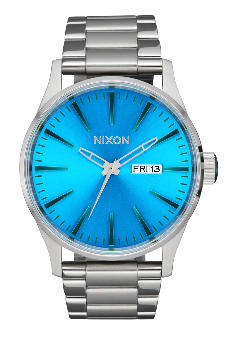 Nixon Watch - Sentry Stainless Steel - Silver / Byron Blue Ombre