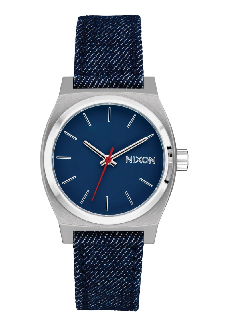Nixon Watch - Medium Time Teller Denim - Silver / Indigo / Denim