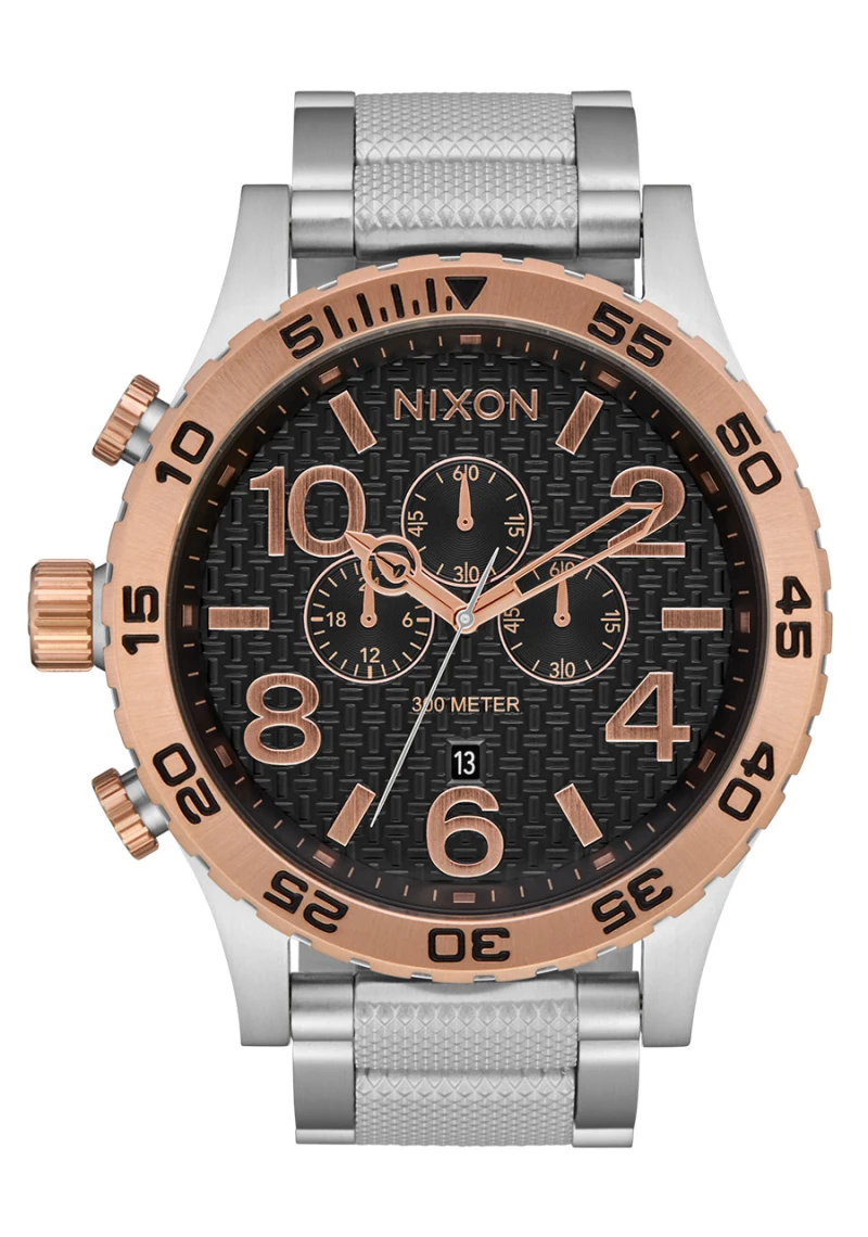 Nixon Watch - 51-30 Chrono - Silver / Rose Gold / Black