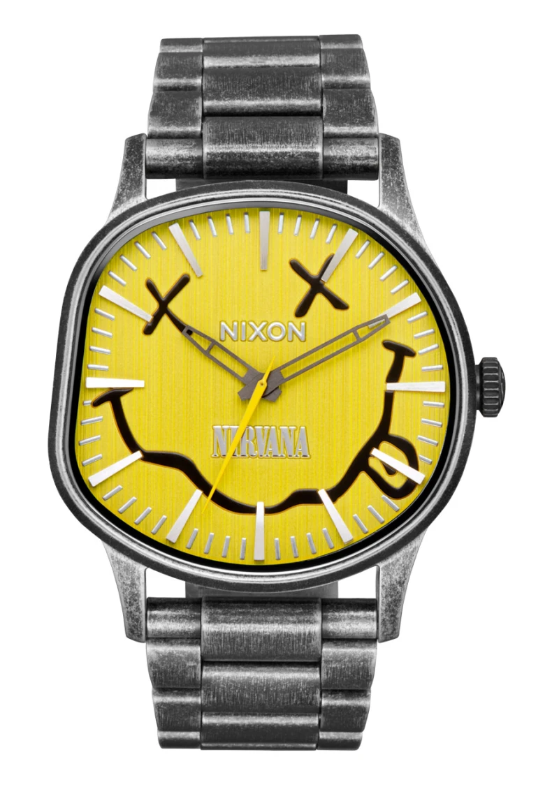 Nixon Watch - Nirvana Sentry Wobble - Yellow Nirvana Smiley-A1417-5273-00