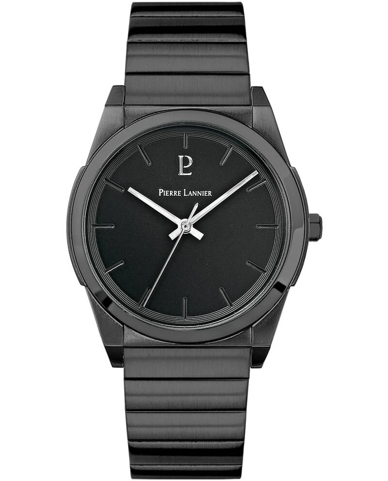Pierre Lannier Watch - Men's Quartz CANDIDE Black Watch with Black Dial and Black Steel Band, 20 mm - 215L439