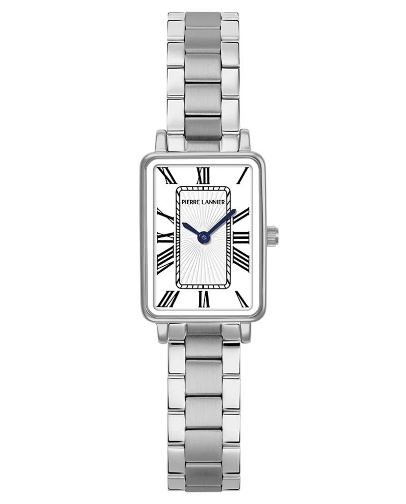 Pierre Lannier Watch - Women's Quartz ARIANE Watch, Silver, White Dial, 12MM Silver-Toned Steel Strap - 051J601