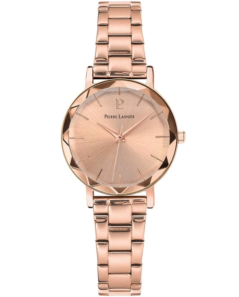 Pierre Lannier Watch - Women's Quartz MULTIPLES Rose Gold Sunburst Dial Rose Gold Rose Gold-Plated Steel Strap 14MM - 012P958