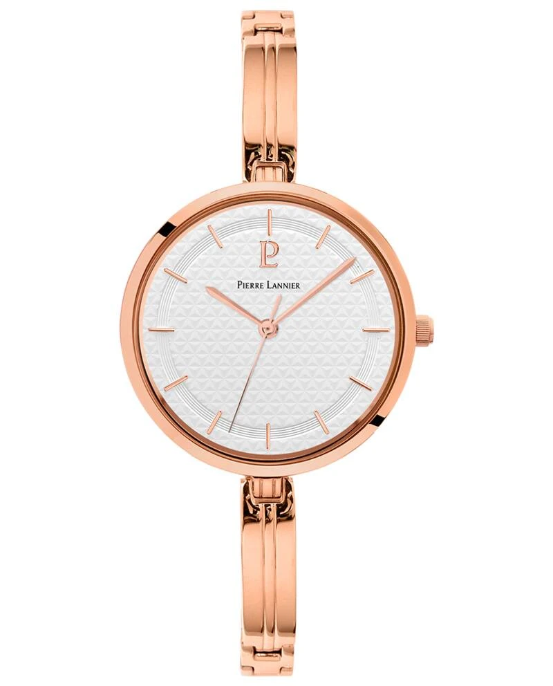 Pierre Lannier Watch - Women's PRETTY Quartz Watch, Rose Gold, White Dial, Rose Gold-Plated Steel Strap, 6MM - 048M908