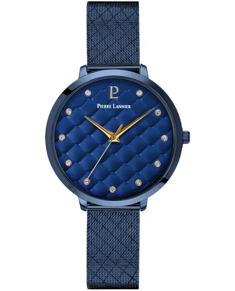 Pierre Lannier Watch - Women's Quartz GRACE Blue Blue Dial Blue 14MM Milanese Steel Strap - 030M869