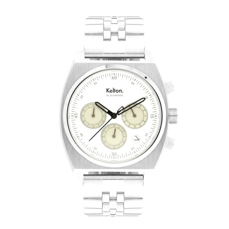 Kelton Watch - RC24 Mechanical-Quartz Chronograph, White Jubilee