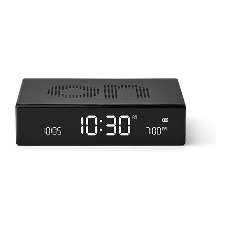 Lexon Alarm Clock - Flip Premium - Black