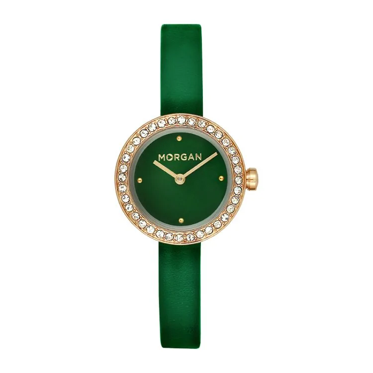Morgan Green and Gold Rhinestone Watch