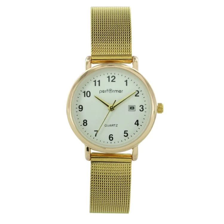Performer Women's Watch Face with Gold-Plated Milanese Mesh Strap - 70826012