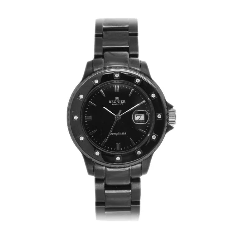 Régnier Women's Watch, Black Ceramic, Black Dial - 2080212