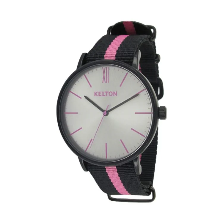 Kelton Vintage Watch Face - IDYLLIC Black and Pink