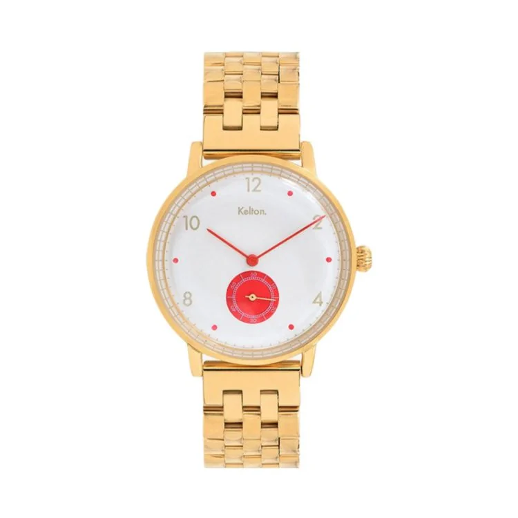 Kelton Vintage Watch Face - Villa Gold Red