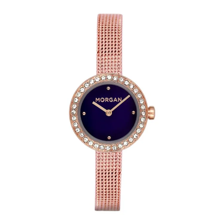 Morgan Rose Black Watch Face