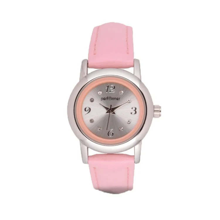 Classic Performer Women's Watch with Pink Faux Leather Strap - 70711192