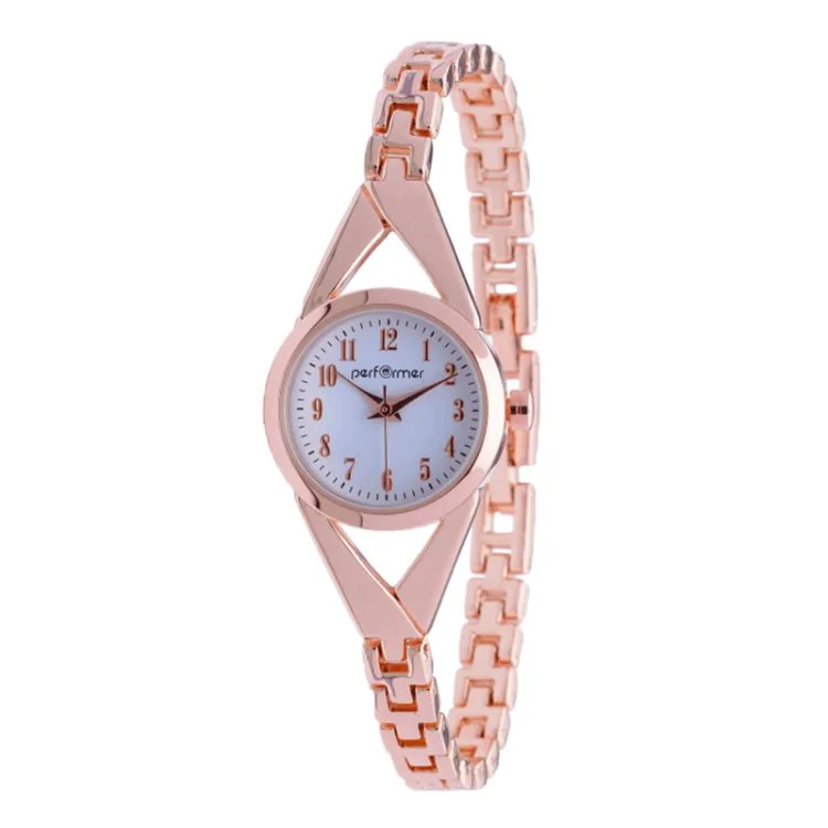 Classic Performer Women's Watch with Rose Gold-Toned Metal Case and Slim Strap - 70817772
