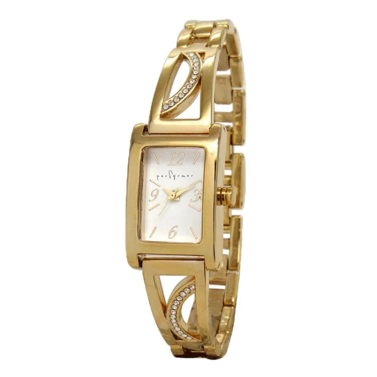 Classic Performer Women's Watch with Gold-Tone Metal Case and Rhinestones - 70821122