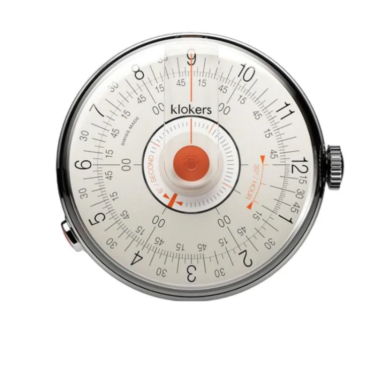 Klokers Watch Face - Klok 08 - Sixties - White & Coral Dial