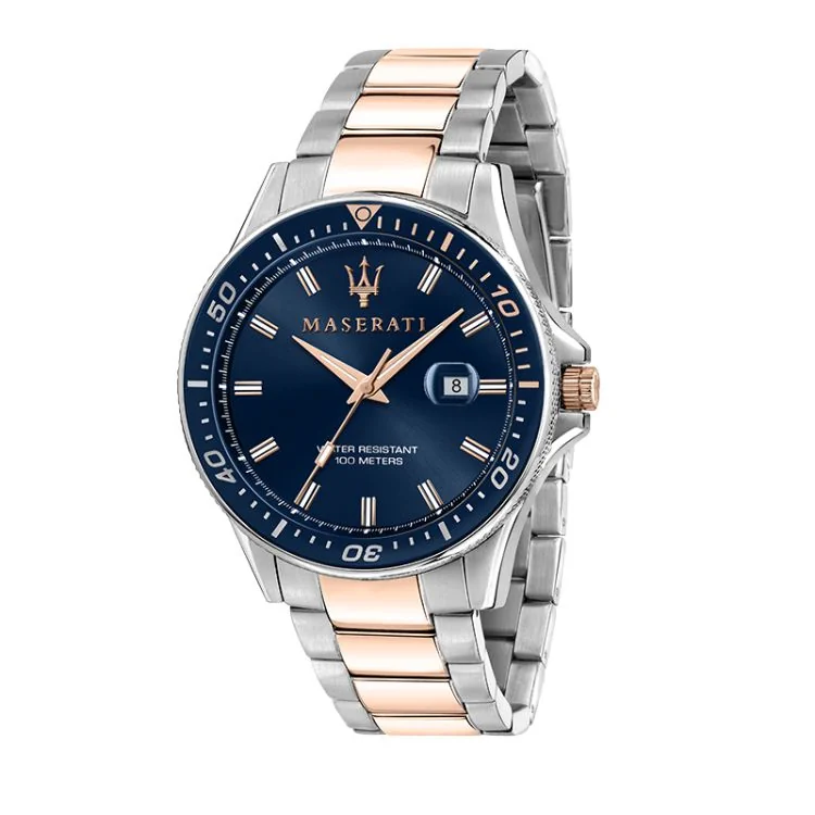 Maserati Sfida Date Watch with Blue Dial - R8853140003