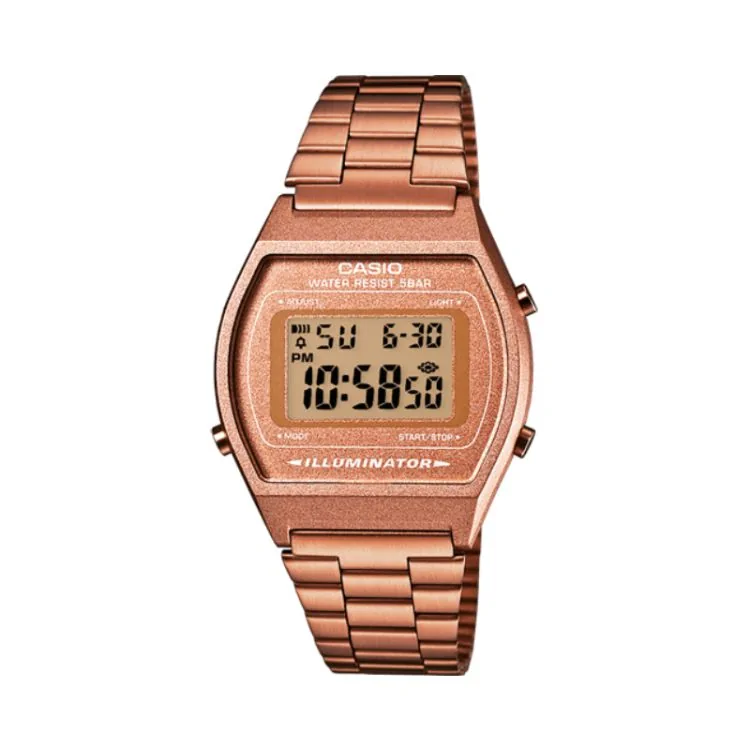 Casio Watch Face - Vintage Edgy Collection - Pink Chronograph - B640WC-5AEF