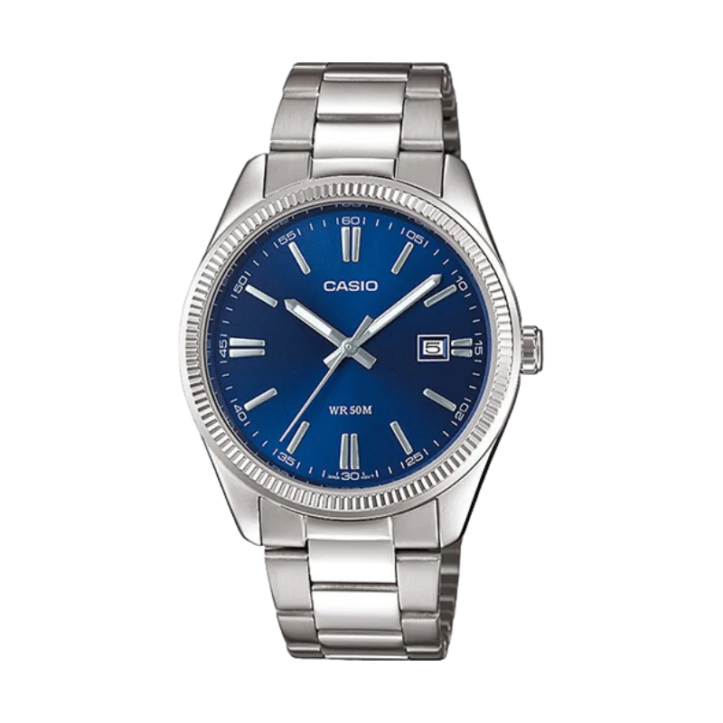 Casio Casio Collection Blue Brass Dial MTP