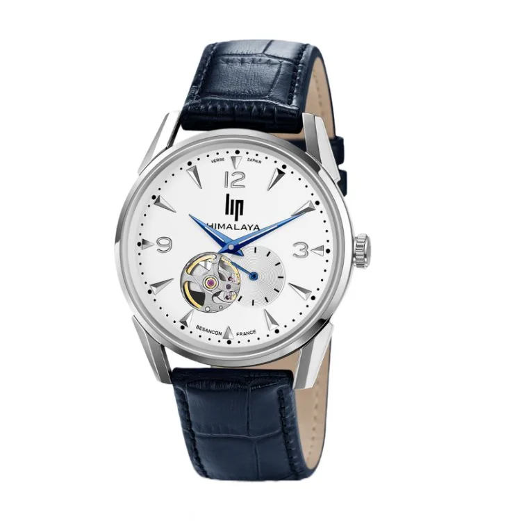 LIP Watch Face - Himalaya 40mm - Automatic Beating Heart - Blue Leather