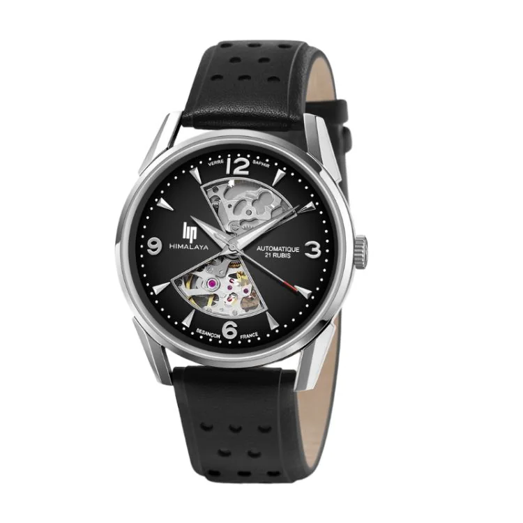 LIP Watch Face - Himalaya 40 mm Hourglass - Skeleton Automatic - Black