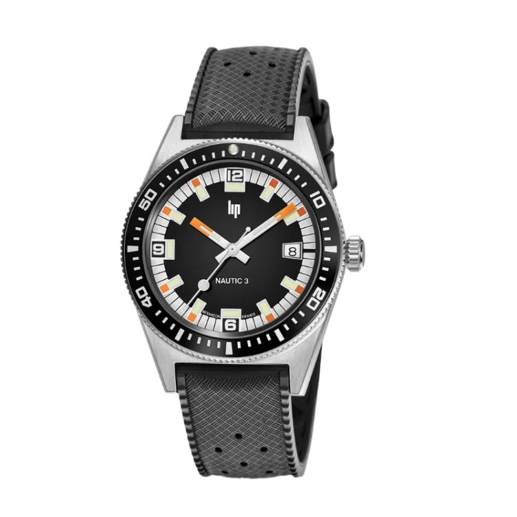 LIP Watch - Nautic 3 - Automatic 39mm - Black Rubber